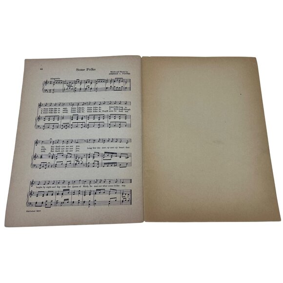 Treasure Chest Of Stephen Foster Songs 1940 Songbook Piano Voice Illustrated - Picture 8 of 8